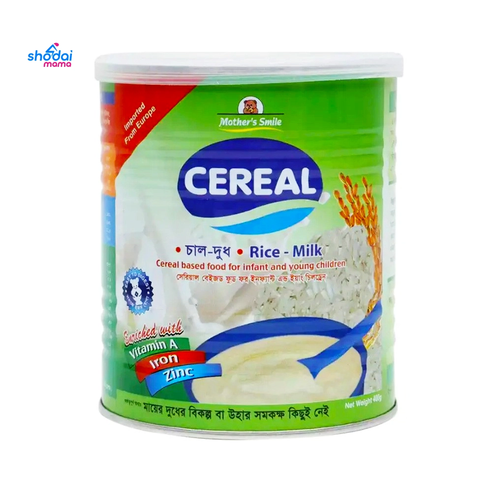 Mother's Smile Cereal Rice+Milk 400 gm Tin